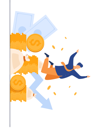 Un home feliç amb munts de diners